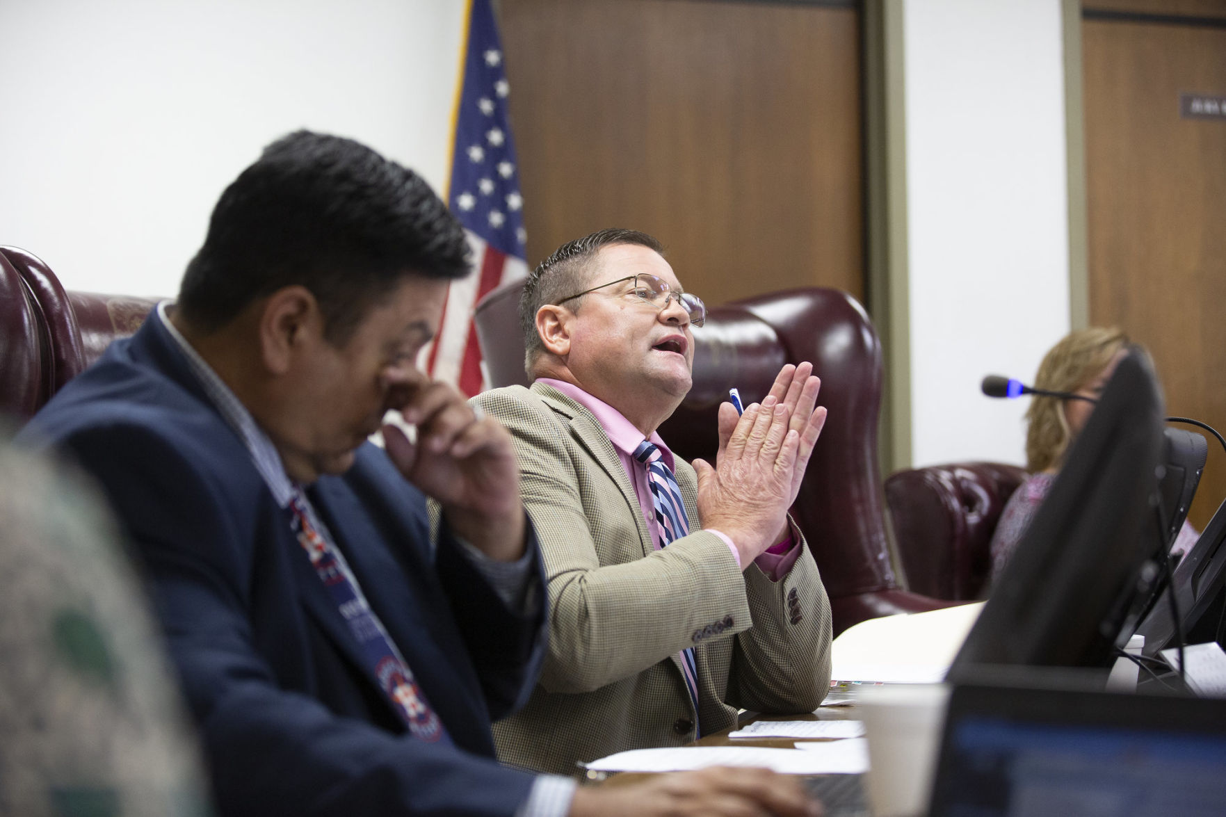Virtus Group representative addresses commissioners